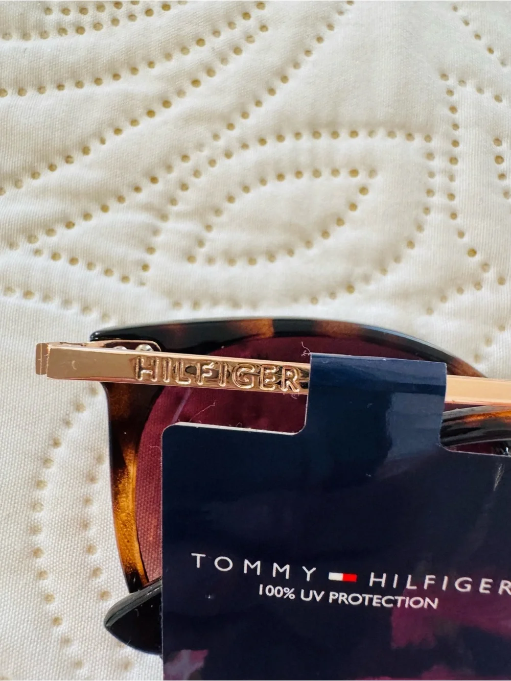 Tommy Hilfiger Tortoiseshell Frame Sunglasses with Brown Gradient Lenses
